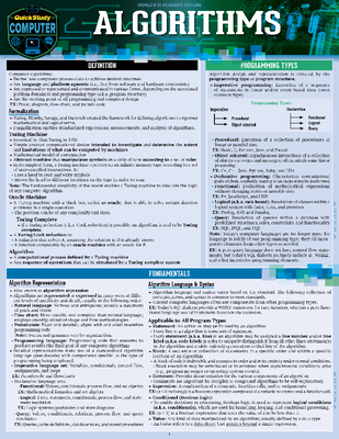 Algorithms: A Quickstudy Laminated Reference Guide - Ahmadi, Babak