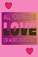 All You Need Is Love Or More Chocolate: Chocolate Lover Gift: