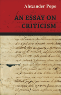 An Essay on Criticism