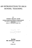 An Introduction to High School Teaching