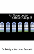 An Open Letter to Samuel Colgate