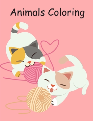 Animals Coloring: Coloring Book, Relax Design for Artists with fun and easy design for Children kids Preschool - Mimo, J K