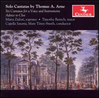 Arne: Solo Cantatas - Capella Savaria; Maria Zadori (soprano); Timothy Bentch (tenor); Zsolt Kall (violin); Mary Terey-Smith (conductor)
