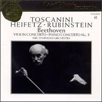 Arturo Toscanini Collection, Vol. 41: Beethoven - Violin Concerto, Piano Concerto No. 3 - Arthur Rubinstein (piano); Jascha Heifetz (violin); NBC Symphony Orchestra; Arturo Toscanini (conductor)