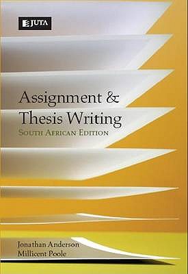 Assignment and thesis writing - Anderson, Jonathan, and Poole, Millicent