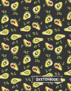 Avocados Sketchbook: Avocado Gifts: Blank Drawing Paper Sketch Book: Large Notebook for Doodling or Sketching 8.5" x 11"