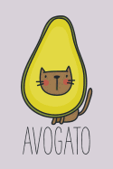Avogato: Awesome Unique and Funny Journal; Blank Lined Notebook; Wide Ruled 6x9 In, 100 Pages