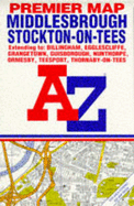 AZ Premier Street Map of Middlesbrough and Stockton-On-Tees