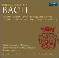 Bach: Cantatas "Weinen, Klagen, Sorgen, Zagen" & "Herz und Mund und Tat und Leben" - Annekathrin Laabs (mezzo-soprano); Judith Spiesser (soprano); Robert Sellier (tenor); Timo Janzen (bass);...