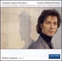 Bach: Piano Transcriptions - Bernd Glemser (piano)