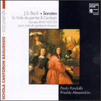 Bach: Sonatas BWV.1027-1029; Suite - Paolo Pandolfo (bass viol); Rinaldo Alessandrini (harpsichord)