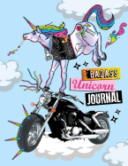 Badass Unicorn Journal Notebook: Lined Writing Journal 8.5 X 11