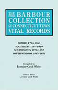 Barbour Collection of Connecticut Town Vital Records. Volume 40: Somers 1734-1850, Southbury 1787-1830, Southington 1779-1857, South Windsor 1845-