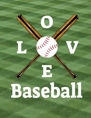 Baseball I Love Baseball Notebook: Journal for School Teachers Students Offices - Wide Ruled, 200 Pages (8.5" X 11") - Slo Treasures