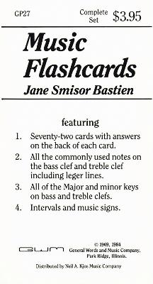 Bastien Music Flashcards - Bastien, Jane