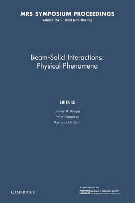 Beam-Solid Interactions:: Volume 157: Physical Phenomena - Knapp, James A. (Editor), and Brgesen, Peter (Editor), and Zuhr, Raymond A. (Editor)