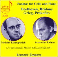 Beethoven, Brahms, Grieg, Prokofiev: Sonatas for cello & piano - Mstislav Rostropovich (cello); Sviatoslav Richter (piano)