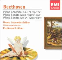 Beethoven: Piano Concerto No. 5 "Emperor"; Piano Sonatas Nos. 8 "Pathtique" & 14 "Moonlight" - Bruno-Leonardo Gelber (piano); Philharmonia Orchestra; Ferdinand Leitner (conductor)