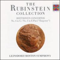 Beethoven: Piano Concertos Nos. 4 & 5 "Emperor" - Arthur Rubinstein (piano); Boston Symphony Orchestra; Erich Leinsdorf (conductor)