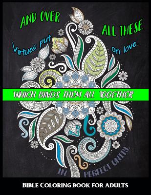 Bible Coloring Book for Adults: Inspirational Adult Coloring Book in Chalk Board Style - Coloring Books, Adult, and Art, V