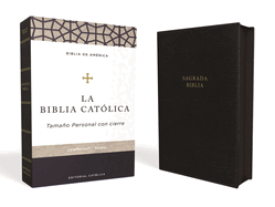 Biblia Catlica, Tamao Personal, Leathersoft, Negra, Con Cierre