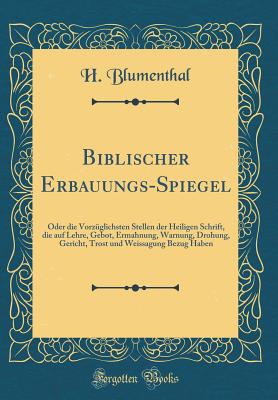 Biblischer Erbauungs-Spiegel: Oder Die Vorz?glichsten Stellen Der Heiligen Schrift, Die Auf Lehre, Gebot, Ermahnung, Warnung, Drohung, Gericht, Trost Und Weissagung Bezug Haben (Classic Reprint) - Blumenthal, H