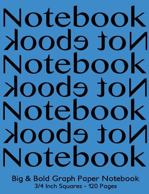 Big & Bold Low Vision Graph Paper Notebook 3/4 Inch Squares - 120 Pages: 8.5x11 Notebook Not Ebook, black on blue cover, Bold 5pt distinct, thick lines offering high contrast, ideal for the visually impaired for math, handwriting, composition, notes. - Journals, Spicy