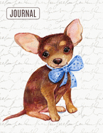 Big Fat Bullet Style Journal Notebook Cute Chihuahua: Huge Dot Grid Book For Journaling Over 300 Numbered Pages