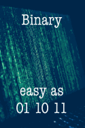 Binary Easy as 01 10 11: Funny I.T. Computer Tech Humor