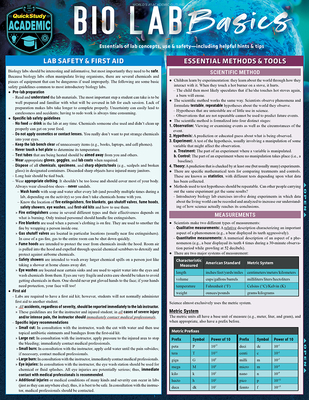 Bio Lab Basics: a QuickStudy Laminated Reference Guide - Miskevich, Frank, PhD
