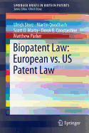 Biopatent Law: European vs. Us Patent Law - Storz, Ulrich, and Quodbach, Martin, and Marty, Scott D