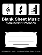 Blank Sheet Music Manuscript Notebook: Music Composition Book for Music Students & Music Teachers; Play Rest Repeat Alto Clef Cover Design