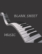 Blank Sheet Music: Music Manuscript Paper / White Marble Blank Sheet Music / Notebook for Musicians / Staff Paper / Composition Books Gifts . * Large * 100 pages * Stave