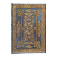 Blue Luxe (Luxe Design) Midi Lined Hardback Journal (Elastic Band Closure)