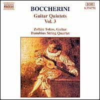 Boccherini: Guitar Quintets, Vol. 3 - Danubius String Quartet; Danubius String Quartet; Gyorgy Eder (cello); Zoltn Tokos (guitar)