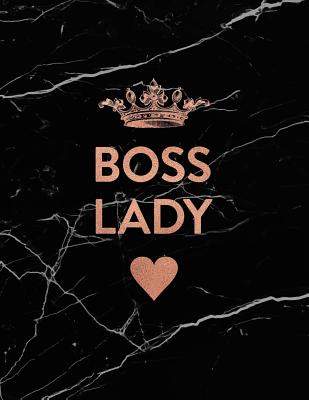 Boss Lady: Marble and Gold 150 College-Ruled Lined Pages 8.5 X 11 - A4 Size - Paperlush Press