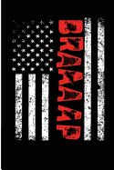 Braaaap: Patriotic Snowmobile Rider Blank Lined Note Book