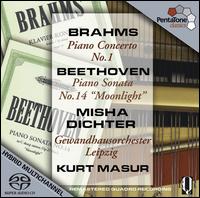 Brahms: Piano Concerto No. 1; Beethoven: Piano Sonata No. 14 'Moonlight'  - Misha Dichter (piano); Leipzig Gewandhaus Orchestra; Kurt Masur (conductor)