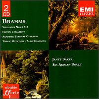 Brahms: Symphonies Nos. 1 & 2; Haydn Variations; Academic Festival Overture; Tragic Overture; Alto Rhapsody - Janet Baker (mezzo-soprano); John Alldis Choir (choir, chorus); Adrian Boult (conductor)