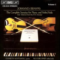 Brahms: Violin Sonatas - Elisabeth Westenholz (piano); Nils-Erik Sparf (violin)