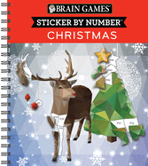 Brain Games - Sticker by Number: Christmas (28 Images to Sticker - Reindeer Cover): Volume 1