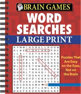 Brain Games - Word Searches - Large Print (Red)