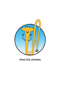 Brass in Color Notebooks: Practice Journal - Trombone, Blue