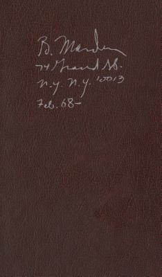 Brice Marden: Notebook Feb. 1968- - Marden, Brice