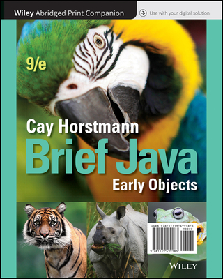 Brief Java: Early Objects - Horstmann, Cay S