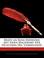 Briefe an Rosa Mayreder: Mit Einen Nachwort Der Dichterin Des Corregidor