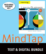 Bundle: Cengage Advantage Books: Law for Business, Loose-Leaf Version, 19th + Mindtap Business Law, 1 Term (6 Months) Printed Access Card