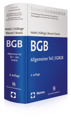 Burgerliches Gesetzbuch: Allgemeiner Teil - Egbgb: Band 1 - Heidel, Thomas (Editor), and Husstege, Rainer (Editor), and Mansel, Heinz-Peter (Editor)