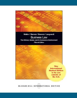 Business Law (Int'l Ed) - Mallor, Jane, and Barnes, A. James, and Bowers, L. Thomas