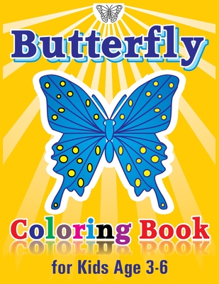 Butterfly Coloring Book for Kids Ages 3-6: Background Color Filling Method, 8.5 x 11 inches - Pacheco, Brian